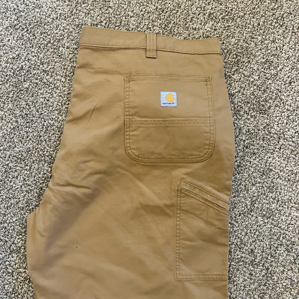 Carhartt Tan Utility Shorts with Logo Patch M19
